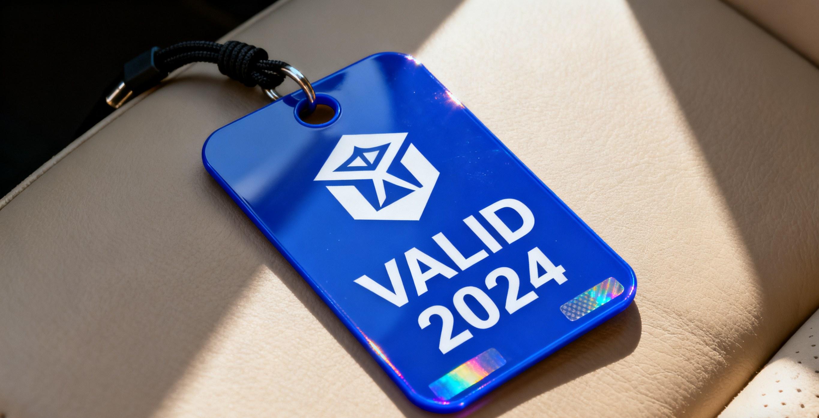 Durable plastic hang tag with UV printed design